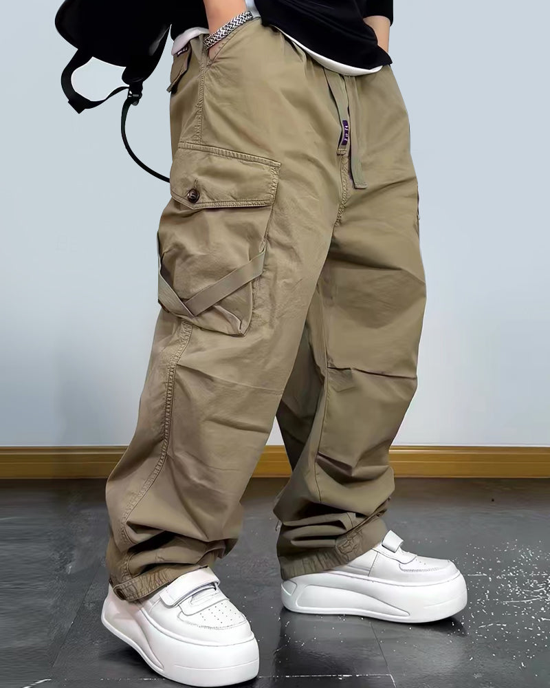 Retro Baggy Streetwear Wide Leg Cargo Pants