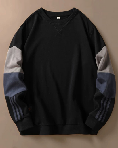 Round Neck Color Block Hoodie