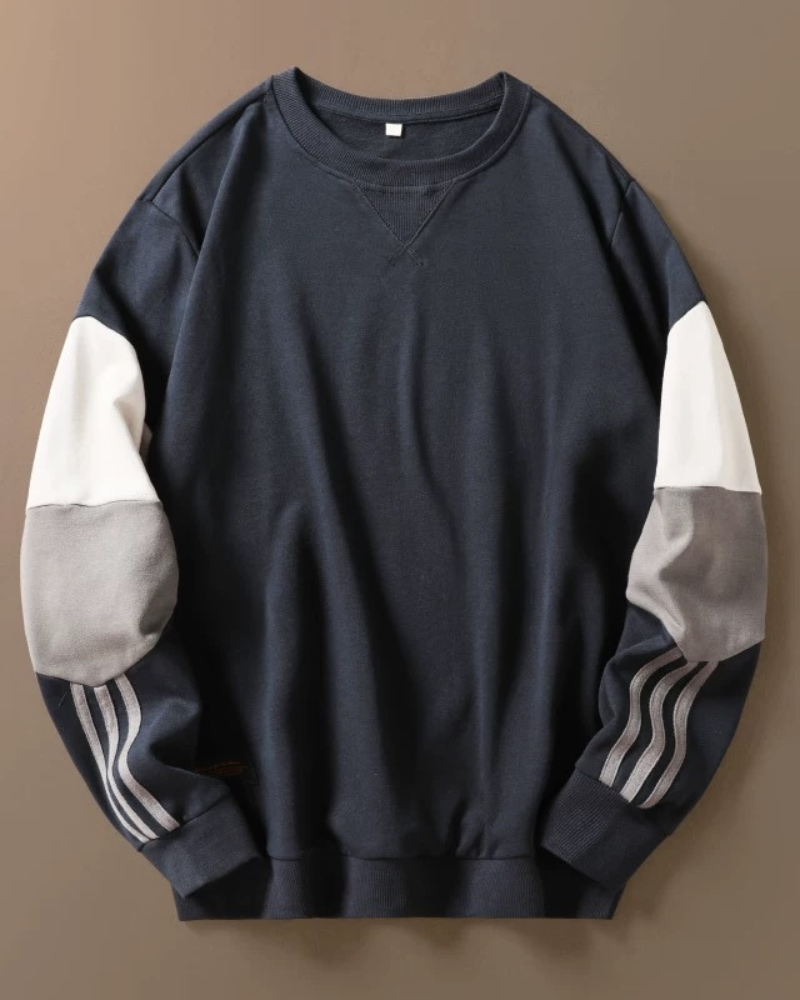 Round Neck Color Block Hoodie