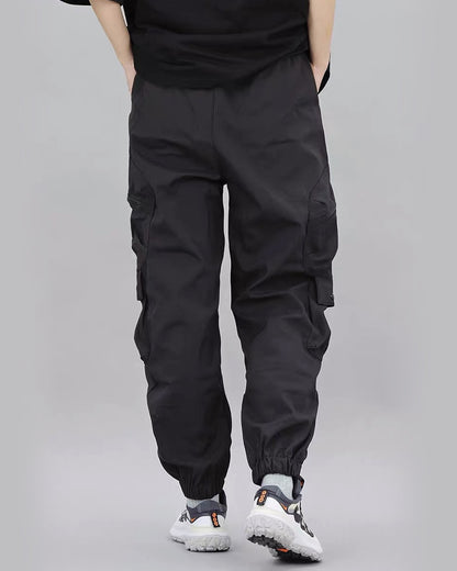Unisex Black Samurai Multi-Pocket Cargo Pants