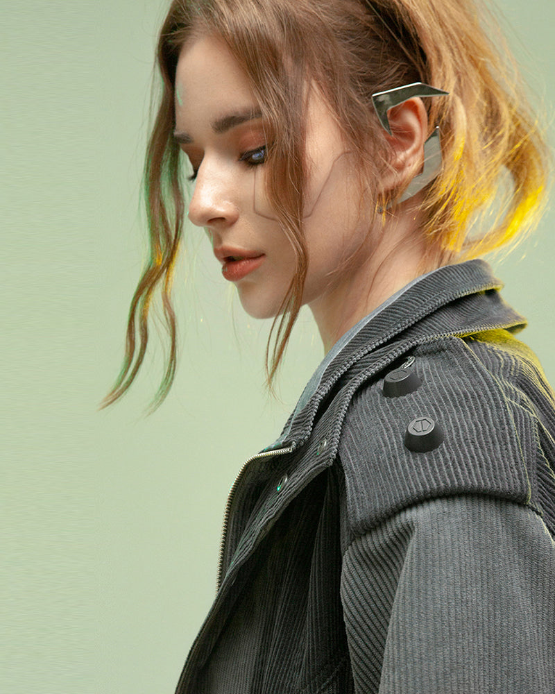 XIPHEVIL Cyberpunk Outfits Shadow Patrol Corduroy Jacket