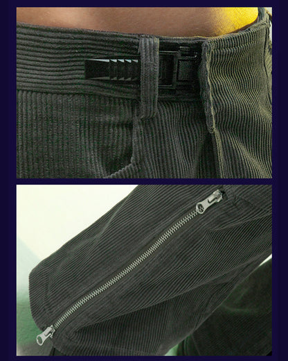 XIPHEVIL Cyberpunk Shadow Patrol Corduroy Pants