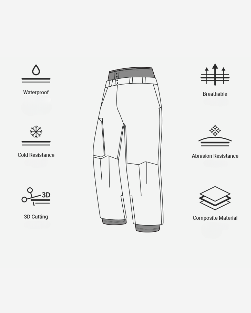 Ski Wear 3L Snowboard Thick Ski Pants -Unisex