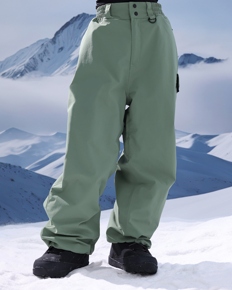 Ski Wear 3L Thick Baggy Snow Pants -Unisex