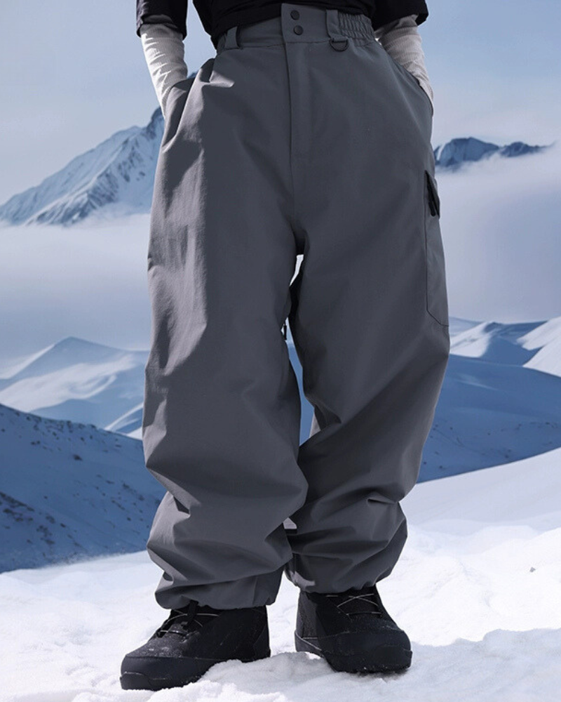 Ski Wear 3L Thick Baggy Snow Pants -Unisex