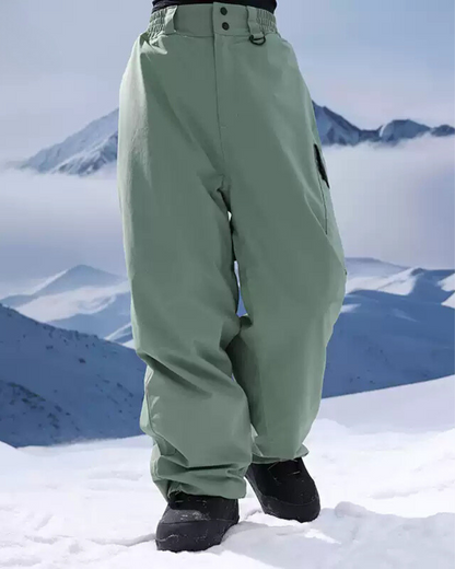 Ski Wear 3L Thick Baggy Snow Pants -Unisex