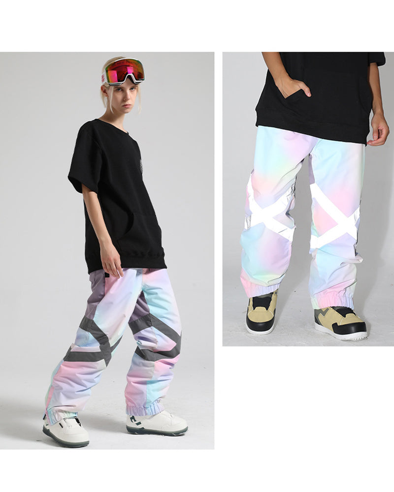 Ski Wear Baggy Reflective Snow Pants