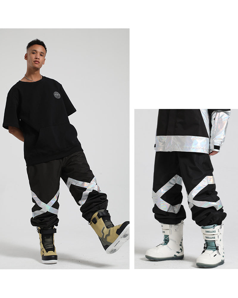 Ski Wear Baggy Reflective Snow Pants