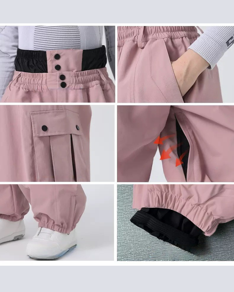 Ski Wear Baggy Snowboard Cargo Snow Pants - Unisex
