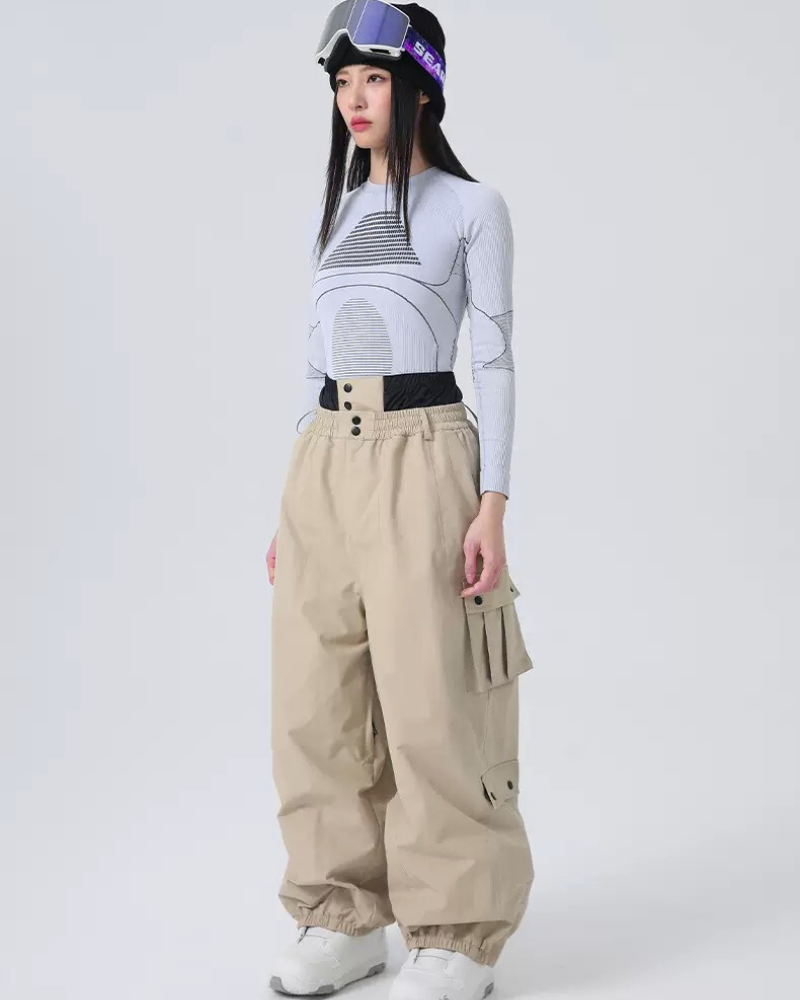 Ski Wear Baggy Snowboard Cargo Snow Pants - Unisex