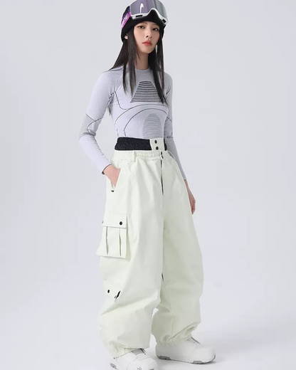 Ski Wear Baggy Snowboard Cargo Snow Pants - Unisex