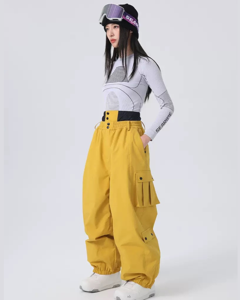 Ski Wear Baggy Snowboard Cargo Snow Pants - Unisex