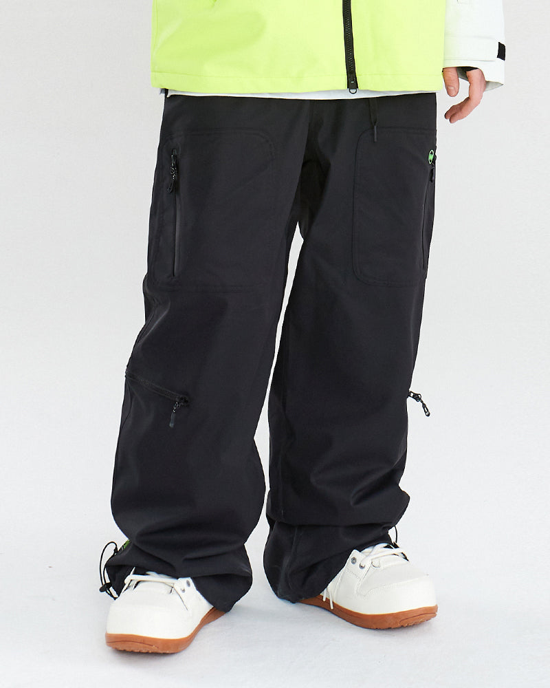 Ski Wear Snowboard Unisex Zip Baggy Snow Pants