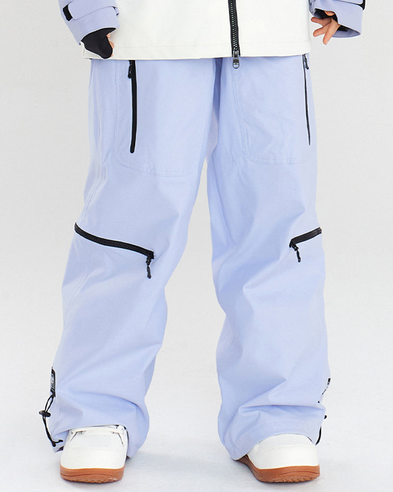 Ski Wear Snowboard Unisex Zip Baggy Snow Pants