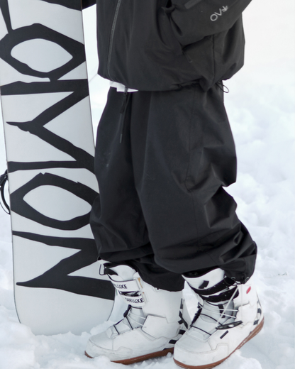 Ski Wear Black Fleece-Lined Waterproof Ski Suit -Unisex (Single Unit Available)