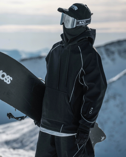 Ski Wear Black Reflective Waterproof Ski Hoodie &amp; Pants Suit -Unisex (Single Unit Available)