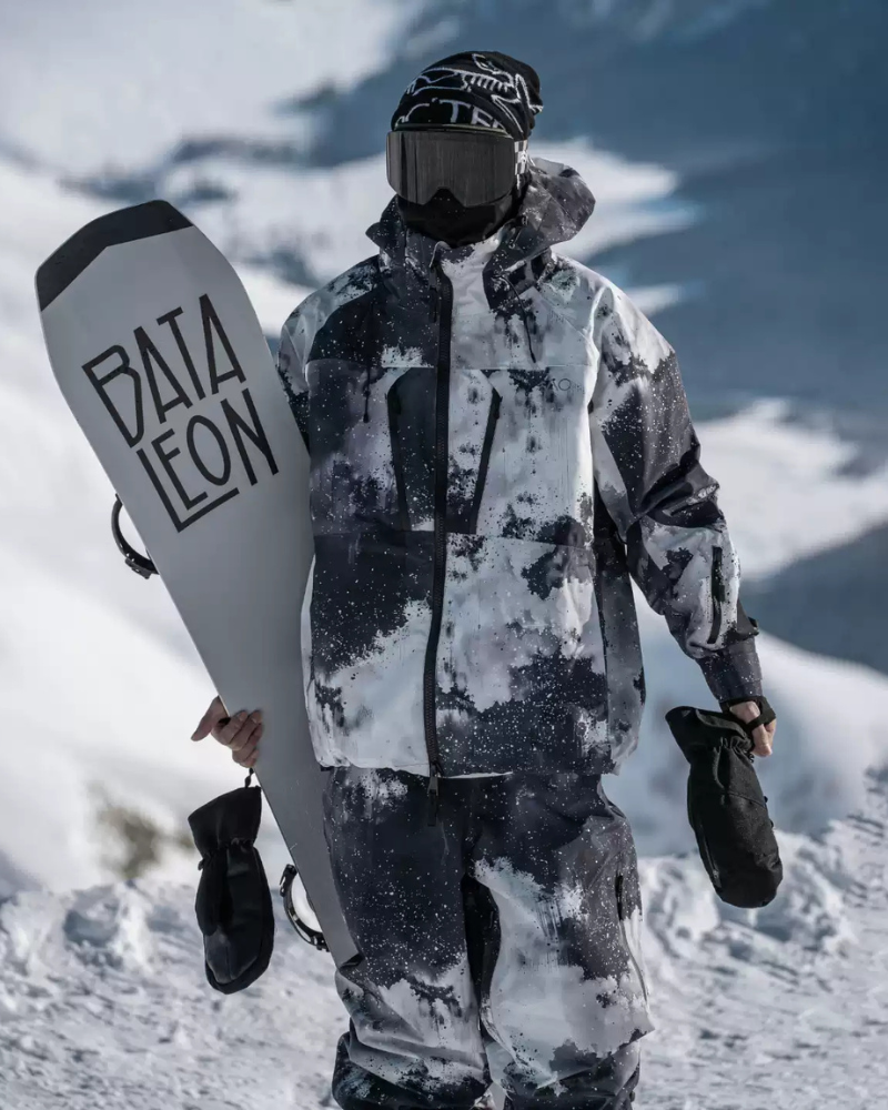 Ski Wear Black Waterproof Snowboard Jacket &amp; Pants Set -Unisex