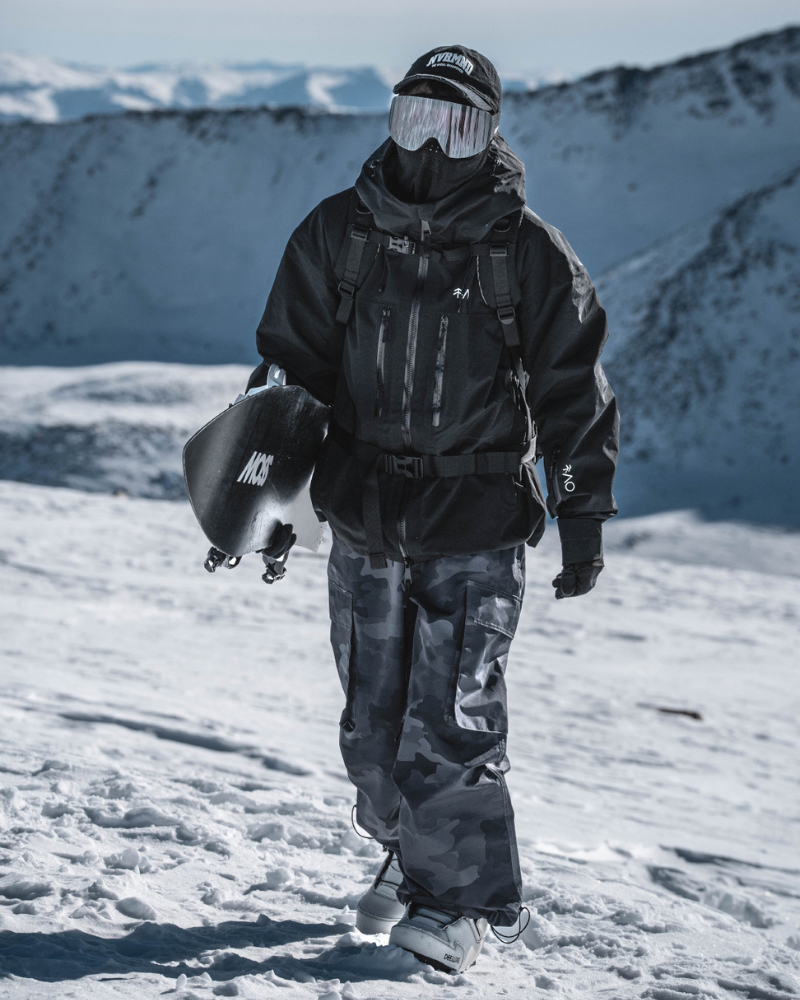 Ski Wear Camouflage Fleece-Lined Snowboard Pants -Unisex