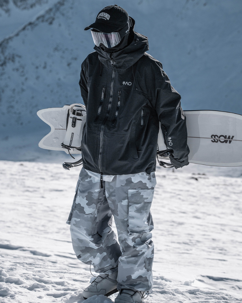 Ski Wear Camouflage Fleece-Lined Snowboard Pants -Unisex