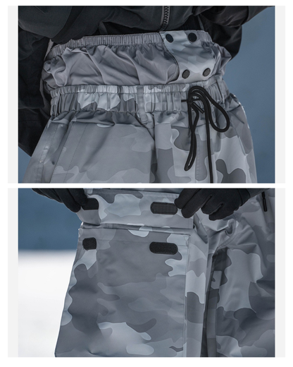 Ski Wear Camouflage Fleece-Lined Snowboard Pants -Unisex