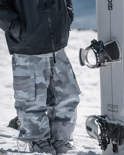 Ski Wear Camouflage Fleece-Lined Snowboard Pants -Unisex