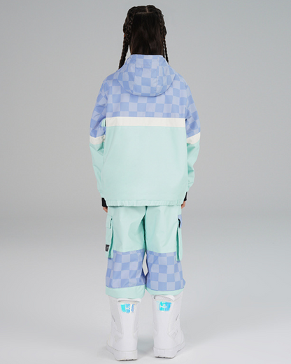 Ski Wear Color Block Waterproof Kids Snow Suit