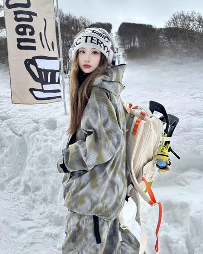 Ski Wear Digital Print Waterproof Snowboard Jacket &amp; Pants Ski Suit -Unisex