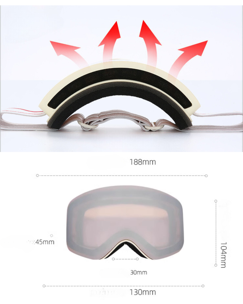 Ski Wear Double Layer Polarized Anti-fog Unisex Ski Goggles