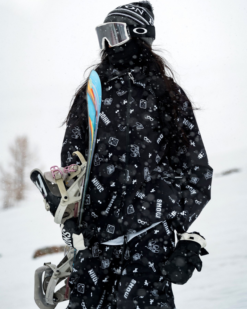 Ski Wear Fashion Digital-Print Ski Jacket &amp; Pant Set -Unisex