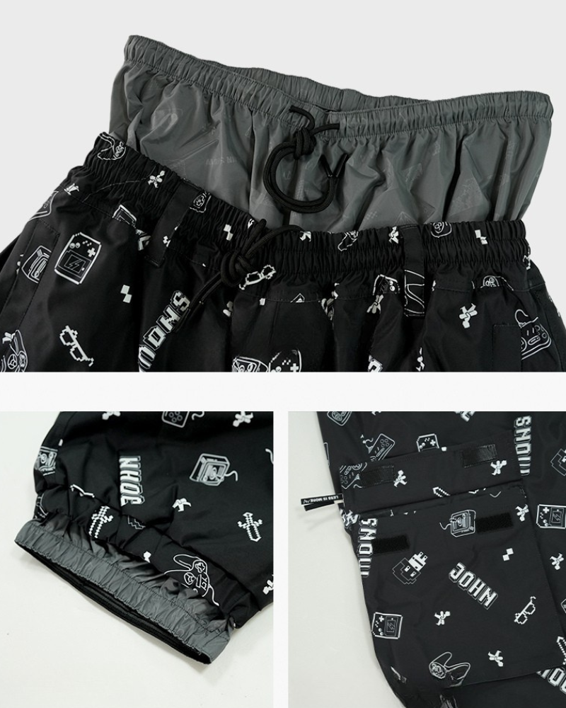 Ski Wear Fashion Digital-Print Ski Jacket &amp; Pant Set -Unisex