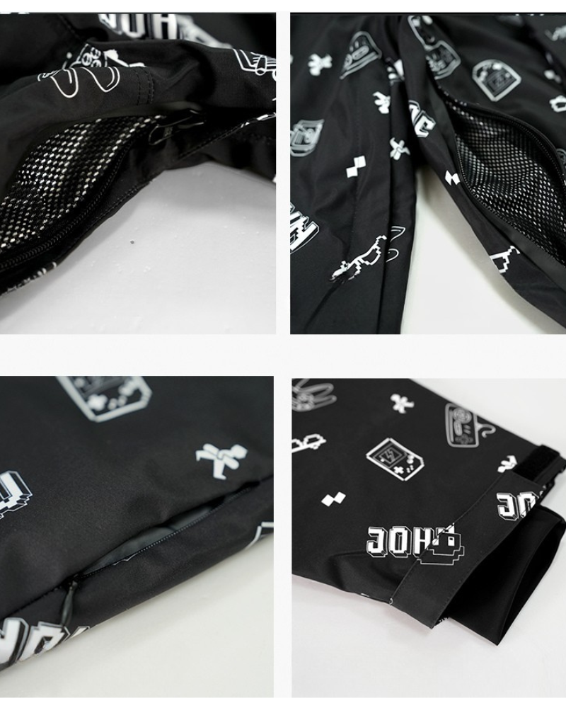 Ski Wear Fashion Digital-Print Ski Jacket &amp; Pant Set -Unisex