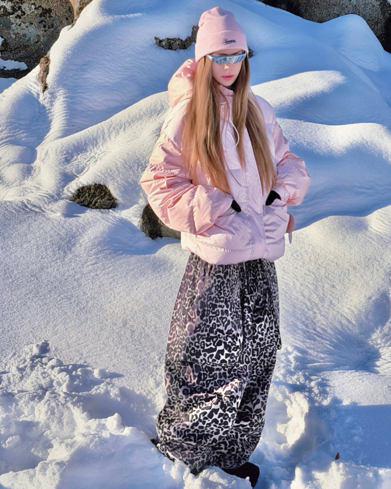 Ski Wear Fleece-Lined 3L Waterproof Leopard Ski Pants - Unisex