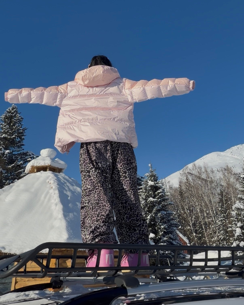 Ski Wear Fleece-Lined 3L Waterproof Leopard Ski Pants - Unisex