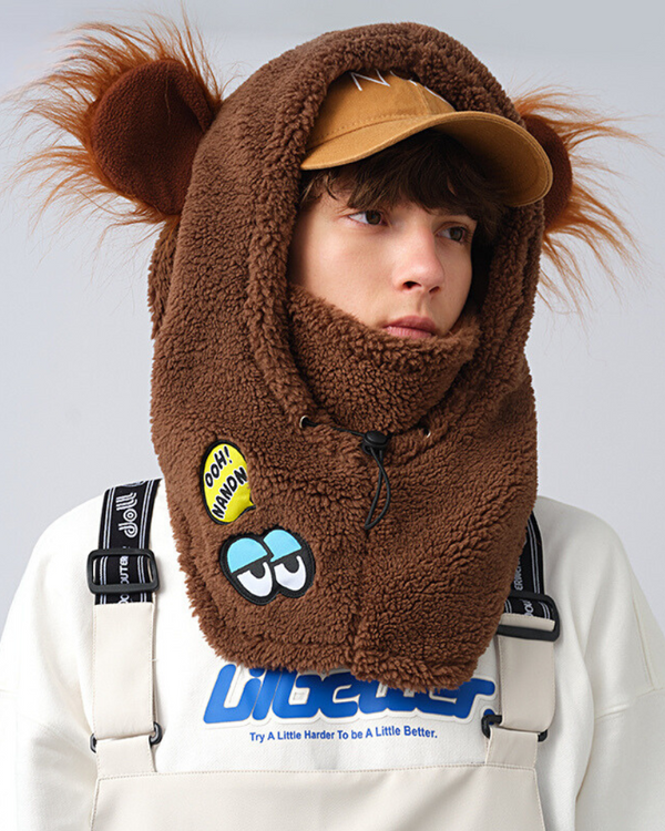 Ski Wear Fluffy & Adorable Unisex Face Mask