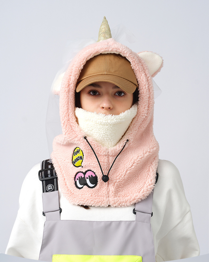 Ski Wear Fluffy & Adorable Unisex Face Mask