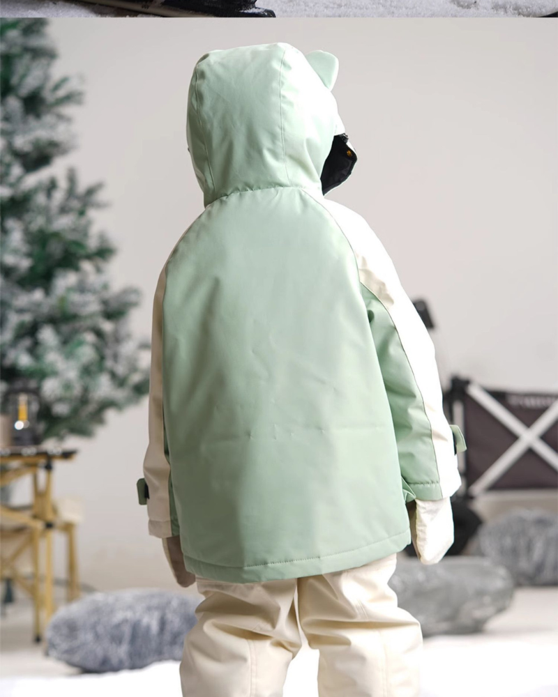 Ski Wear Frog Color Block Kids Jacket&Bibs Snow Suit (Single Unit Available)