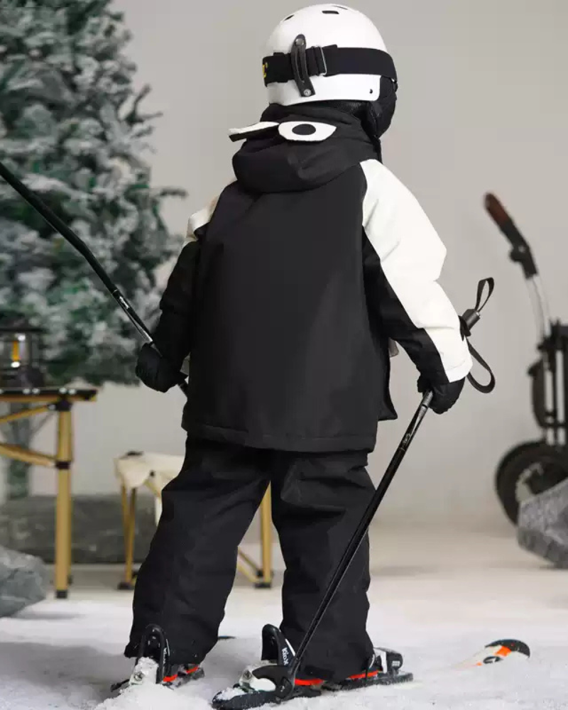 Ski Wear Frog Color Block Kids Jacket&amp;Bibs Snow Suit (Single Unit Available)