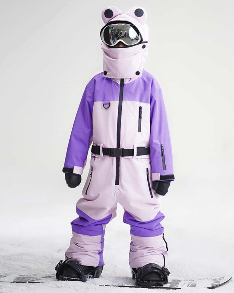 Ski Wear Frog Head Outdoor Kids One-Piece Ski Suit