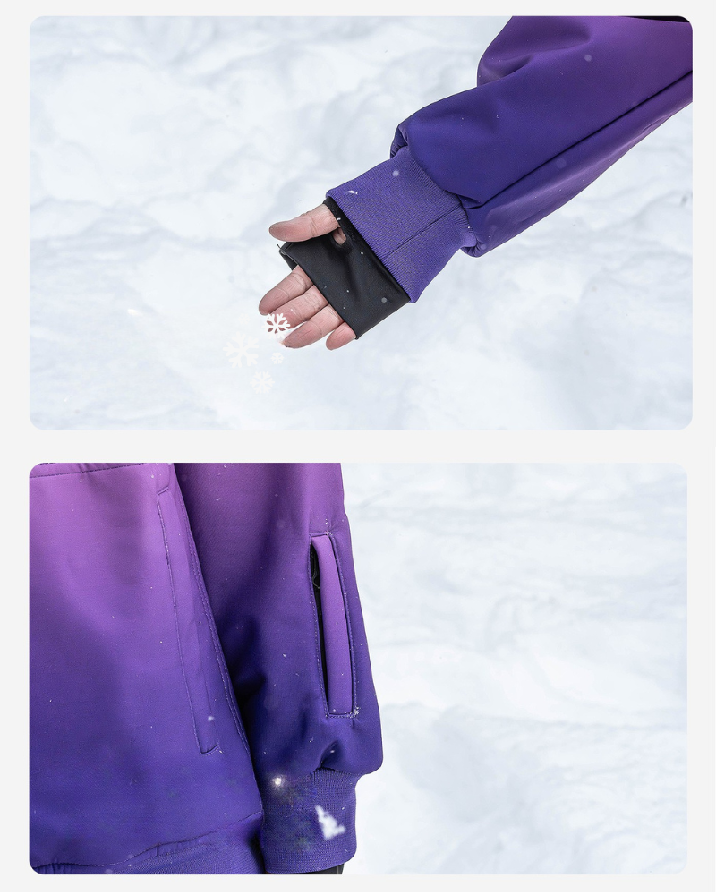 Ski Wear Gradient Color Warm Ski Hoodie - Unisex