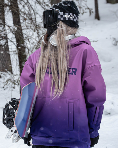 Ski Wear Gradient Color Warm Ski Hoodie - Unisex