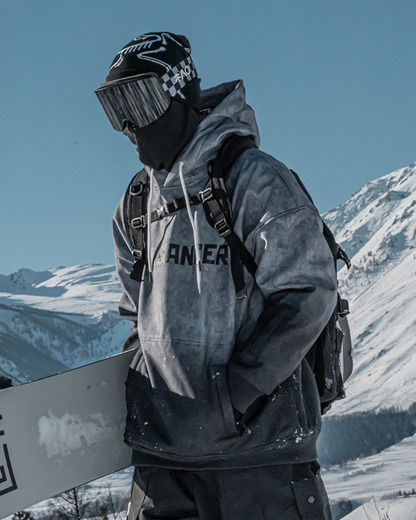 Ski Wear Gradient Color Warm Ski Hoodie - Unisex