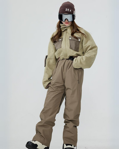 Ski Wear Short Pilot Jacket&amp;Bibs Snow Suit - Unisex (Sold Separately)