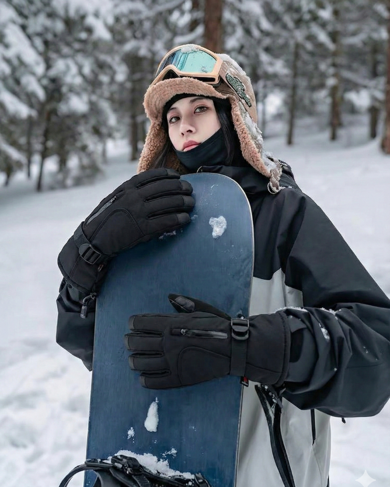 Ski Wear Insulated Thick Outdoor Ski Gloves