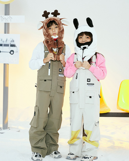 Ski Wear Kids Plush Jumping Ear Snow Helmet Hood