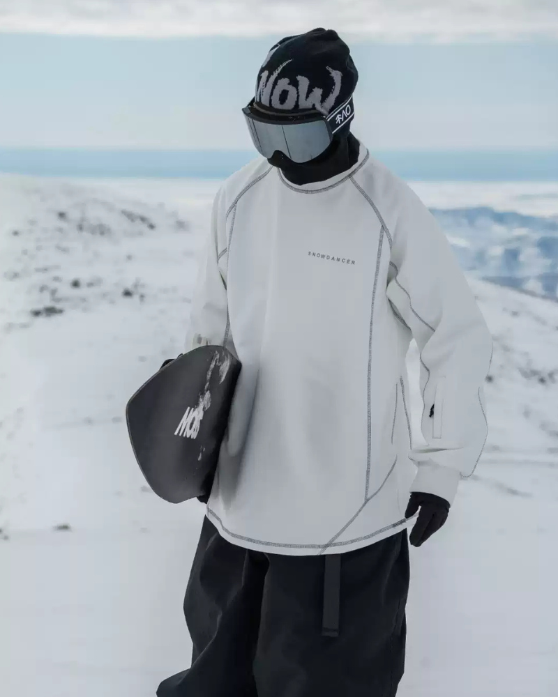 Ski Wear Loose-Fit Fleece-Lined Indoor Ski Sweatshirt -Unisex