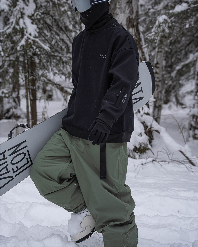 Ski Wear Loose Fit Fleece-Lined Snowboard Pants -Unisex