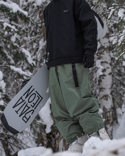 Ski Wear Loose Fit Fleece-Lined Snowboard Pants -Unisex