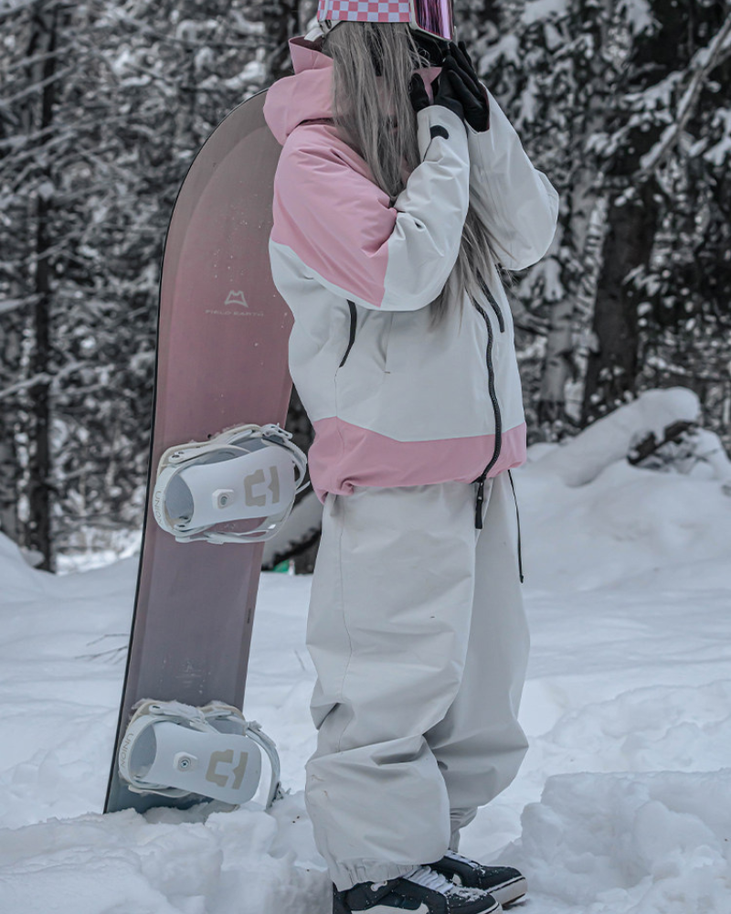 Ski Wear Loose Fit Fleece-Lined Snowboard Pants -Unisex