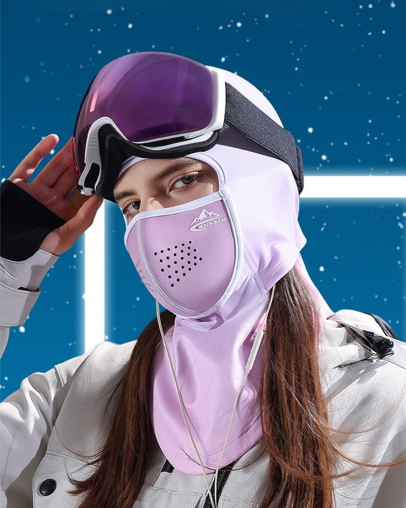 magnetic goggles and mask Ski Wear Magnetic Detachable Skiing Balaclava Face Mask, Black, Size L
