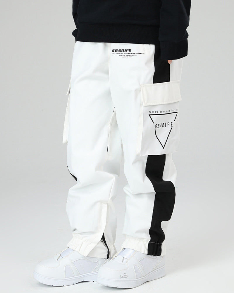 Ski Wear Neon Reflective Cargo Snow Pants -Unisex